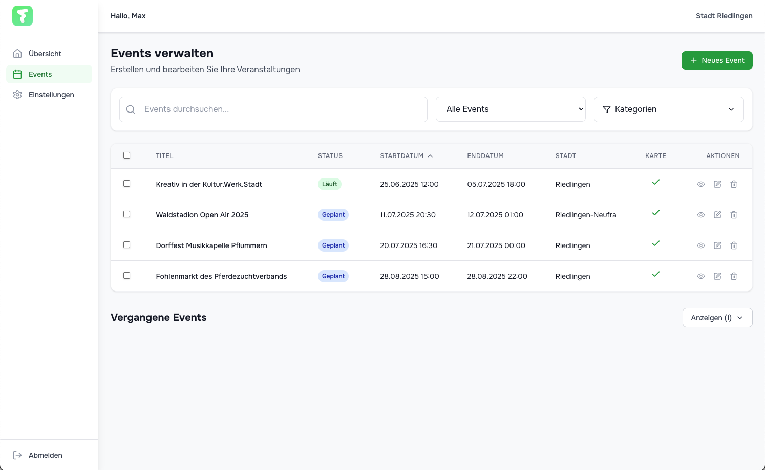 festle Dashboard